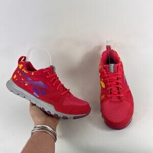 Reebok sublite foam running shoes 7.5 neon bright pink grey purple lightweight